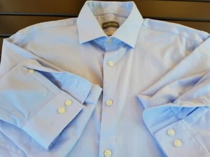 Michael Kors Mens Dress Shirt Light Blue Size 17 Slim Fit Button-Down $85- #204 - Bild 1 von 5