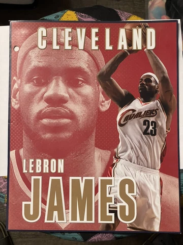 LeBRON JAMES NBA ZIP 3 HOLE  FOLDER  INCREDIBLE CONDITION FOR SCHOOL Cover