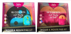 Justice Tech Wireless Mouse & Mouse Pad Kit Windows/Mac Battery Inc Blue Or Pink - Afbeelding 1 van 9