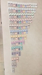 Individual REPLACEMENT TILES for Cardinal Double Twelve Color Dot Dominoes 1only - Picture 1 of 3