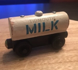 2000 Thomas The Train Wooden Railway Tidmouth Milk Car Britt Allcroff - Picture 1 of 6