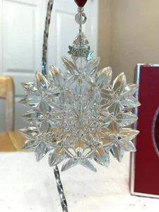 Waterford 2005 CRYSTAL Snow Crystals Ornament SNOWFLAKE MINT IN BOX  - Picture 1 of 8