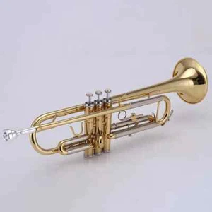 JYTR-E108G Professional Trumpet B-flat Jazz Instrument White Copper with Case - Picture 1 of 13