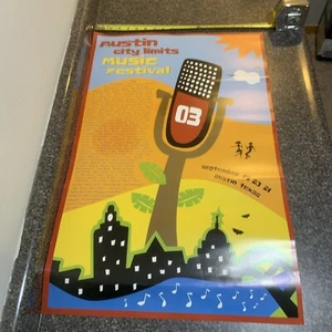 REM Austin City Limits 2003 Music Festival Poster Concert Poster 29.5x19 RARE - Picture 1 of 14