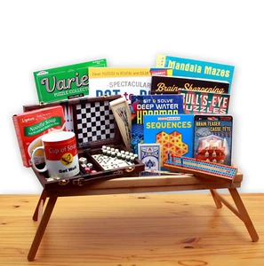 Rest & Recovery Get Well Activity Tray Get Well Soon Gift Basket For Women & Men - Picture 1 of 1