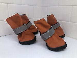 Waterproof Dog Shoes Orange Anti-Slip Reflective Size 5 -See Sizing Chart