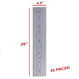 "Tablero de espuma de pared/techo, 39"" x 6,5", pegamento, álamo de madera sintética (paquete de 36 piezas) - Imagen 1 de 2