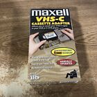 NEW Maxell VHS-C cassette adapter Factory Sealed (7/31 S29)