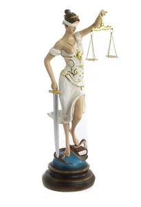 Statua Themis Dea Greca della Giustizia Decorazione Soprammobile 38 cm in Resina - Foto 1 di 1