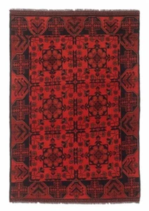 Traditional Hand-Knotted Geometric Carpet 3'4" x 4'11" Wool Area Rug - Picture 1 of 9