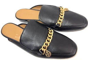 Tory Burch Mini Benton Loafer Pantolette mit Anhänger, schwarz Größe 8M - Bild 1 von 22