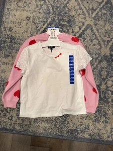 DKNY Girls Cotton Cardigan & T-Shirt Size L (14-16) NEW WITH TAGS - Picture 1 of 3