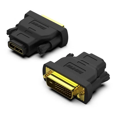 DVI to HDMI Adapter BENFEI 2 Packs Bidirectional HDMI to DVI-D Adapter with - Image 1 of 4