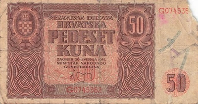 Croatia 50 Kuna 1941 - Image 1 of 2