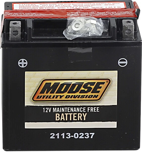 Moose AGM Maintenance Free Battery Heavy Duty 12V for Honda/Suzuki/Yamaha - Imagem 1 de 1