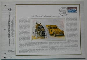 Feuillet Histoire des Postes & Tél. par l'Image n°4 Automobiles - Picture 1 of 1