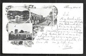 Saint St. Thomas Art Nouveau Wharf Main street Castle Danish West Indies ca 1899 - Picture 1 of 1