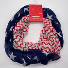 New Americana Scarf Red White Blue Stars And Stripes NWT