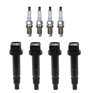 Denso 4 Ignition Coil & 4 Platinum TT Spark Plug 0.04 Kit For Toyota Scion L4 - Picture 1 of 1