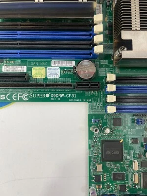 Supermicro X9DRW-CF31 Motherboard w/ Heatsinks - Tested - Image 1 of 3