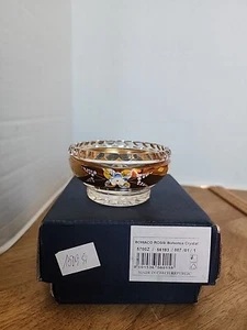 Kleine böhmisch tschechoslawakische Glasschale Bomaco Rossi 3,25" breit x 1,75" hoch - Bild 1 von 12