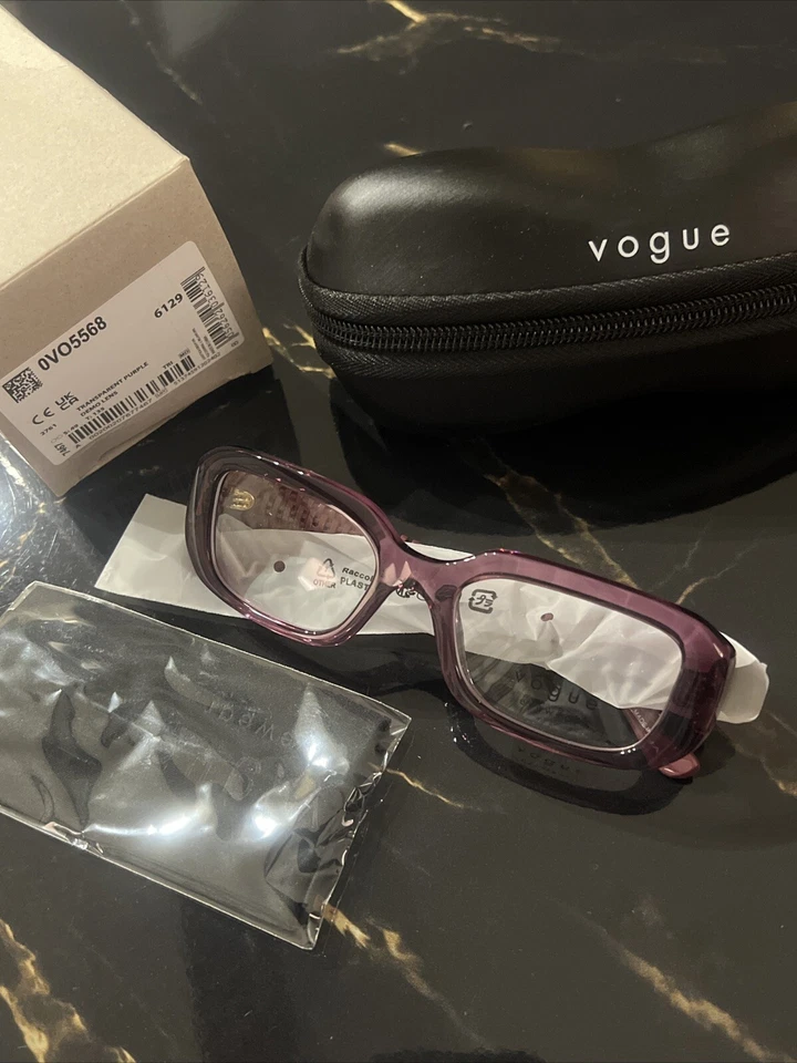 Vogue Gafas Mujer VO5568 Cuadrado Prescripción Gafas Monturas Transparente Púrpura Foto 1 de 4