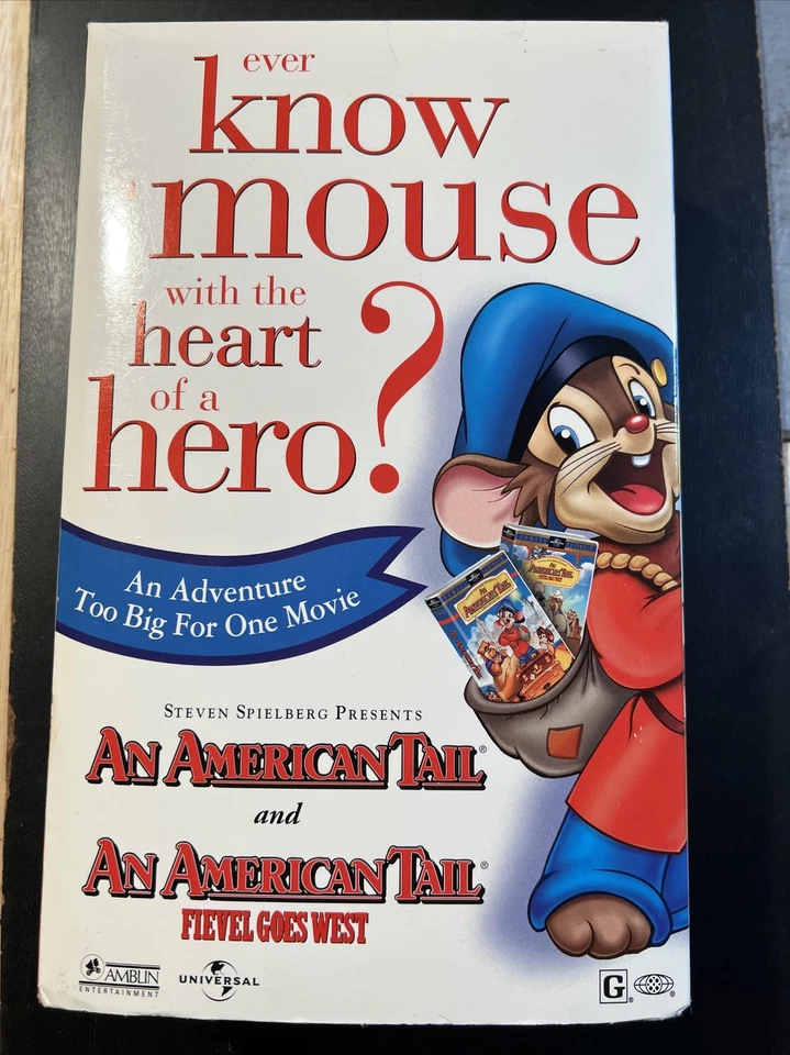 An American Tail + Fievel Goes West 2-Pack VHS + 1 DVD Movie  - Image 1 of 1