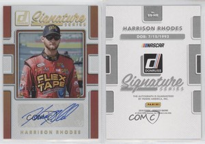 2018 Panini Donruss NASCAR Signature Series Holo Gold /25 Harrison Rhodes Auto