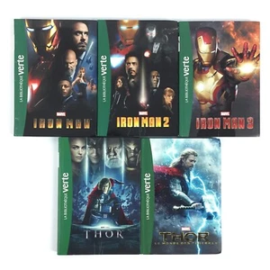 Iron 1 2 3 + Thor 1 et 2 Lot 5 Livres Marvel / Bibliothèque Verte - Imagen 1 de 3