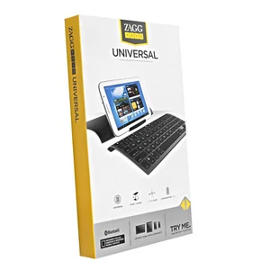 Wireless Bluetooth Keyboard with Stand for Smartphones and Tablets by ZAGG - Picture 1 of 4