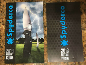 Spyderco 2013 Knife Catalog Product Guide & Retail Pricing Guide Steel Chart New