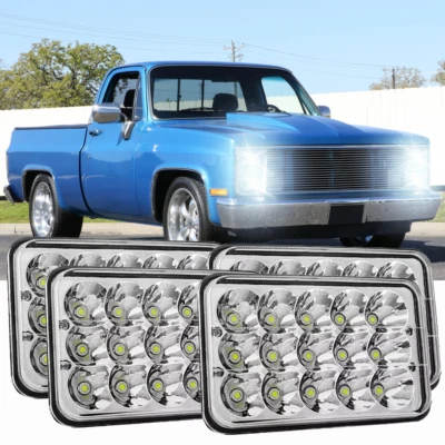 4x 4x6 faros LED Hi-Lo para camionetas Chevy C10 1981 1982 1983 1984 1985 1986++ Foto 1 de 4
