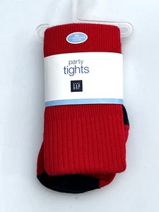 New Baby Gap Red Ribbed Party Tights Size 5XL 5 NIP NWT - Picture 1 of 2