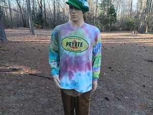 Vintage Long Sleeve Peyote T-shirt. Size XL Tie Dyed By Me So One Of A Kind
