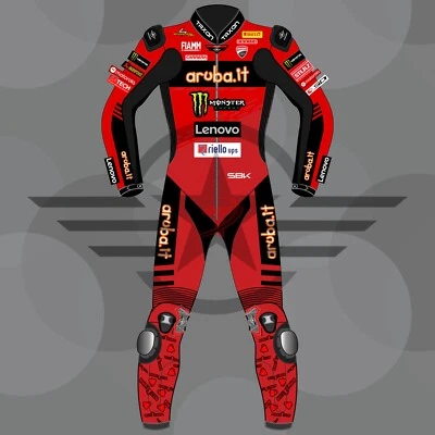 ALVARO BAUTISTA DUCATI ARUBA.IT 2024 MODEL MOTOGP MOTORBIKE LEATHER RACING SUIT - Image 1 of 4