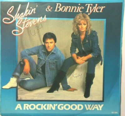 SHAKIN' STEVENS Rare A Rockin' Good Way Australian WL PROMO Only P/C 7" Single  - Image 1 of 3