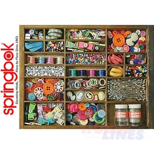 THE SEWING BOX 500 piece SPRINGBOK Jigsaw Puzzle Random Cut Super Deluxe - Picture 1 of 10