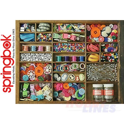THE SEWING BOX 500 piece SPRINGBOK Jigsaw Puzzle Random Cut Super Deluxe - Image 1 of 4