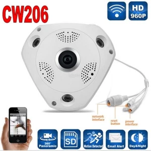 TELECAMERA WIFI + SD 8 GB VIDEOSORVEGLIANZA VR CAM PANORAMICA 3D 1.3MPX HD - Picture 1 of 3