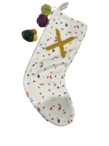 Felt Monogram Stocking 'X' - Opalhouse White Confetti - Picture 1 of 2