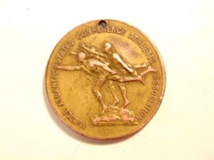 old Middle Atlantic States Athletic Assn medal with classical nude runners - Picture 1 of 7