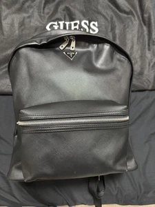 Guess Logo Backpack, Stylish, Dual Zippers, Front Pocket, - Picture 1 of 12