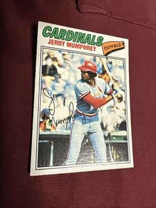Topps Baseball #136 1977 Jerry Mumphrey casi nuevo/como nuevo - Imagen 1 de 2