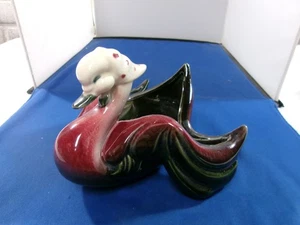 Vintage Hull Mother Goose Planter #75 Maroon and Green - Picture 1 of 9