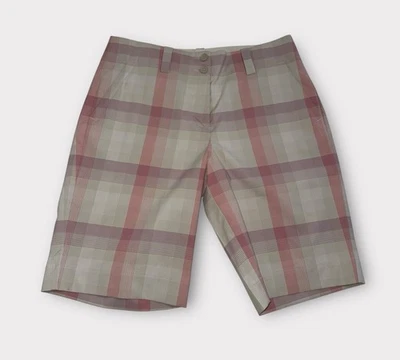Pantalones cortos chinos de golf Nike para mujer talla 8 a cuadros Dri-Fit Foto 1 de 4