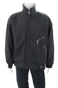 Bogner Mens Full Zipper Mock Neck Windbreaker Winter Jacket Black Size EUR 42 - Picture 1 of 5