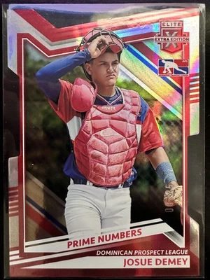 2022 Panini Elite Extra Edition Prime Numbers A Die-Cut /85 Josue Demey #178 - Image 1 of 3