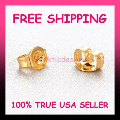 4mm x 3mm 10 piezas Oro 304 Acero Inoxidable Pendiente Trasero Tuercas de Oreja ENVÍO DE SELLO GRATUITO Foto 1 de 4