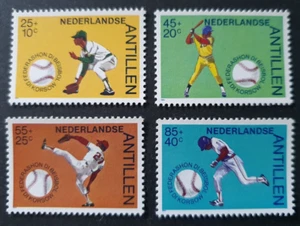 1984 NEDERLANDSE ANTILLEN NETHERLANDS SET BASEBALL SPORT VF MNH - Picture 1 of 1
