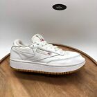 Reebok Club C Double Track Womens White Casual Shoes Sneakers FV5658 Size 8
